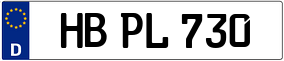 Trailer License Plate